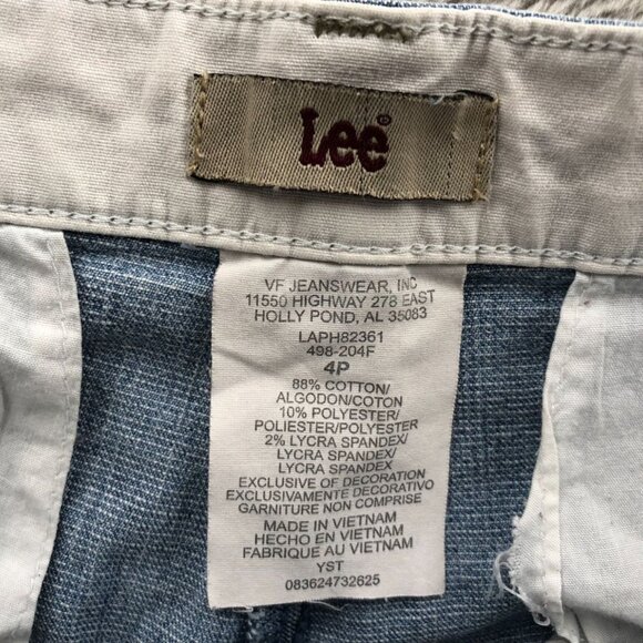 Lee Womens Capri Jeans Size 4P Straight Leg Blue Denim Casual Classic Summer - Picture 7 of 10